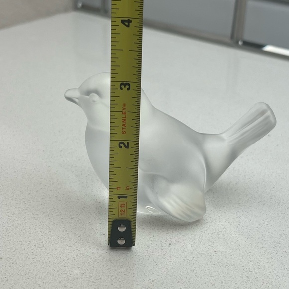 Vintage Fenton Clear Satin Songbird Bird - Picture 11 of 11